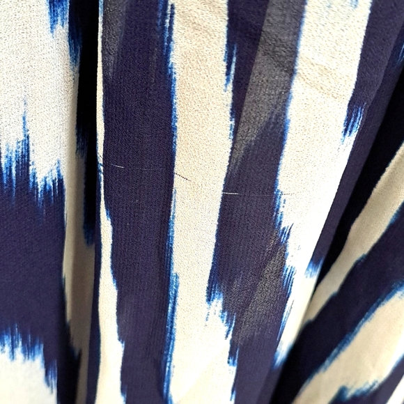 DKNY Navy Lined Belted Sheer Overla Maxi Dress Size 4 - Picture 13 of 13